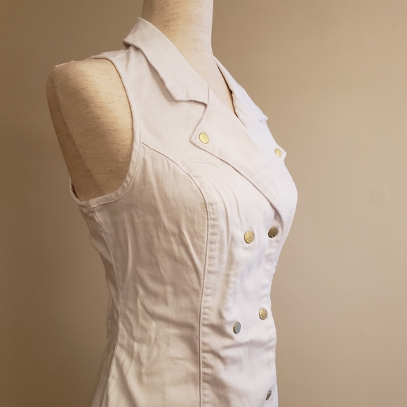 G by Guess Halina White Moto Dress - Picture 2 of 6